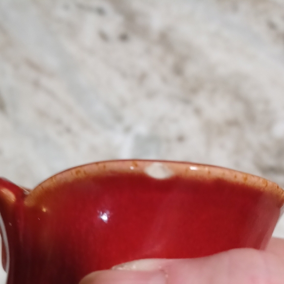 Red Ceramic Pitcher - Picture 2 of 4
